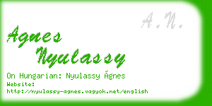 agnes nyulassy business card