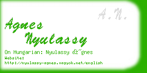 agnes nyulassy business card